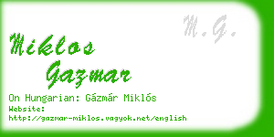 miklos gazmar business card